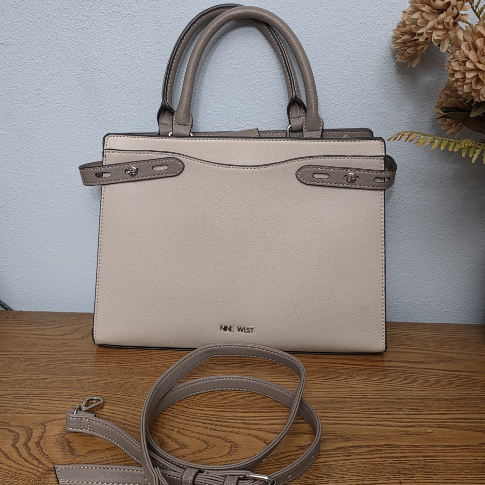 Nine West Beige and Taupe Satchel